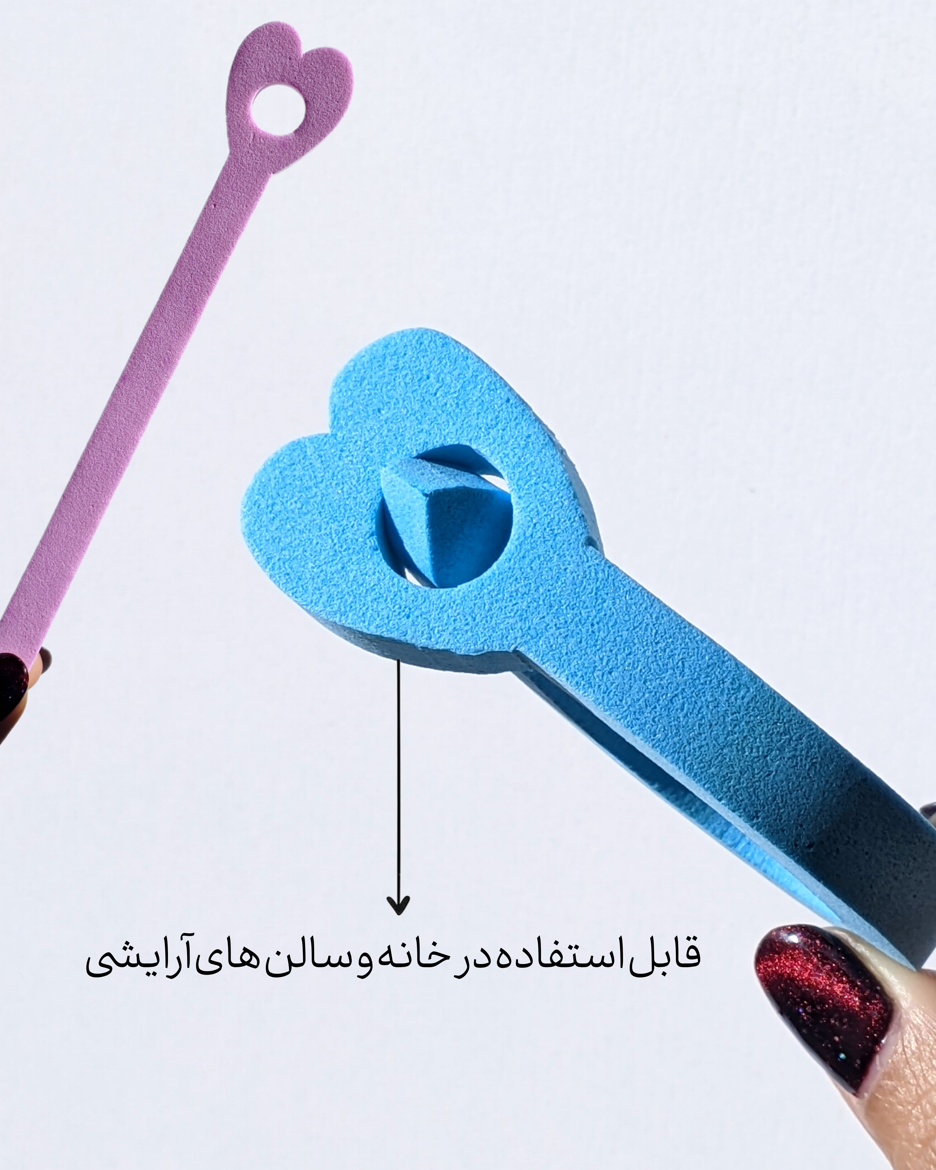 بیگودی فومی مو مدل قلبی بسته 18 عددی انعطاف پذیر