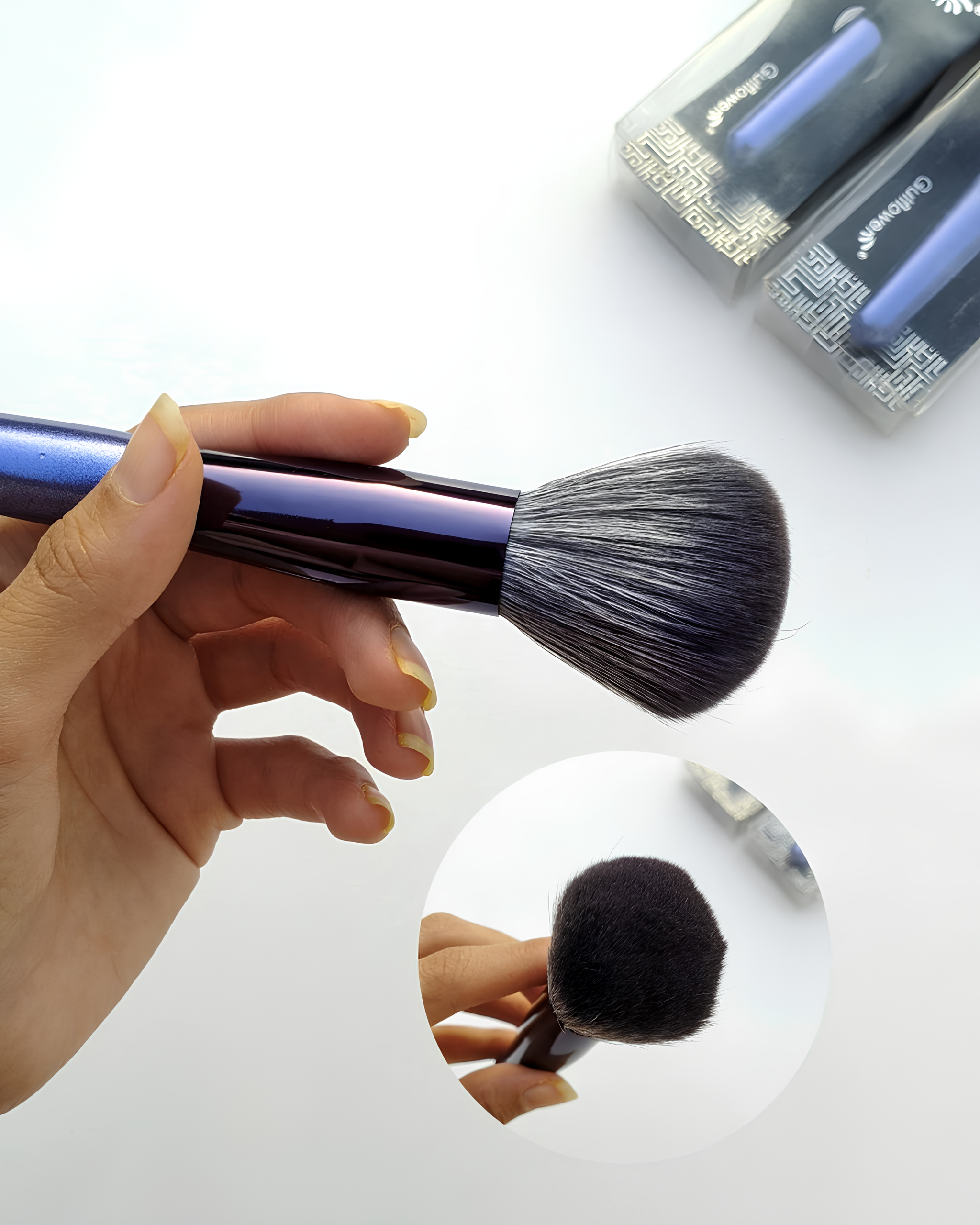 براش تکی کرمپودر ،رژگونه مایع و محصولات پودری GulFlower پرتراکم و بدون ریزش